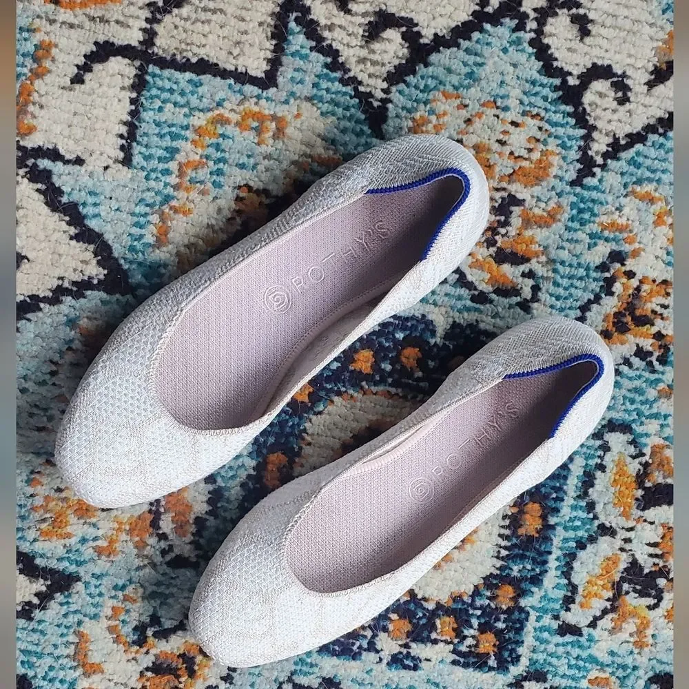 Rothy's Square Toe Lily Knit Flats Size W 10.5 - Picture 2 of 9
